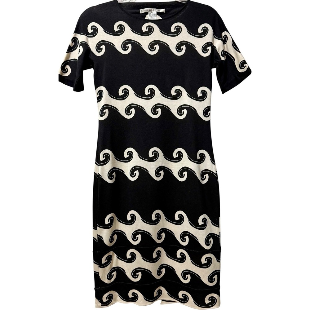 Diane von Furstenberg Cyrani 100% Silk Jersey Grecian Sheath Dress ($345)‎ Sz 2